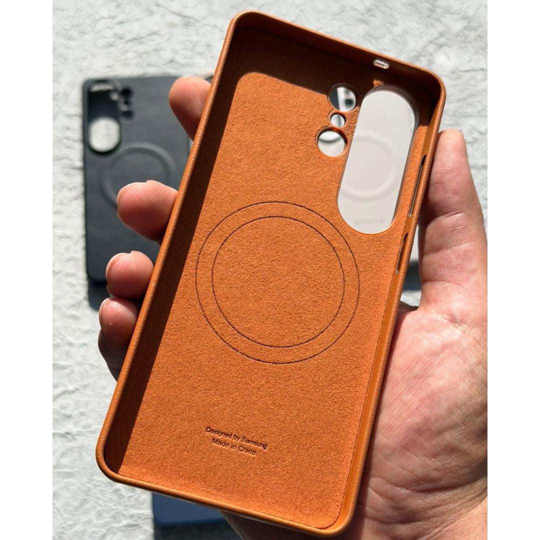 قاب چرمی اورجینال سامسونگ با مگ سیف Leather Case Magsafe Samsung